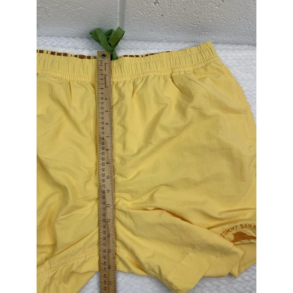 Tommy‎ Bahama  Men's Swim Trunks Happy Go Cargo Lemon Grove Beach Embroider Logo